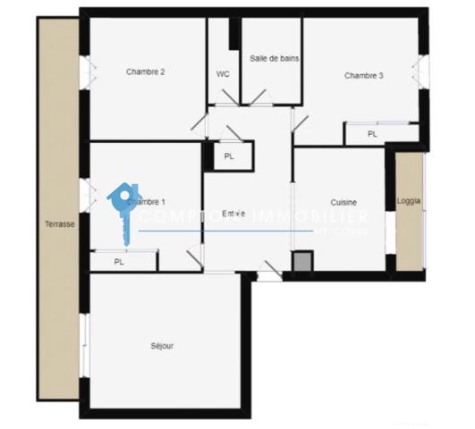 Appartement 4 pièce(s) 3 chambre(s) 84 m²