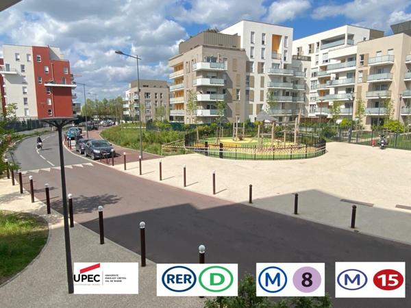 Limite Mt Alfort F3 de 66 m² avec grand balcon et parking sécurisé à Créteil, proche du RER D et du métro ligne 8 Ligne15 Sud