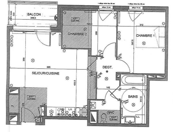 Appartement 3 pièces - 44100 Nantes -  Croix Bonneau-Bourderies