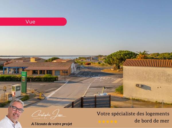 Leucate village T3 avec 13m2 de terrasse et parking