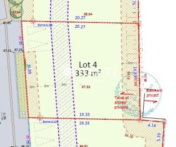Terrain constructible viabilisé