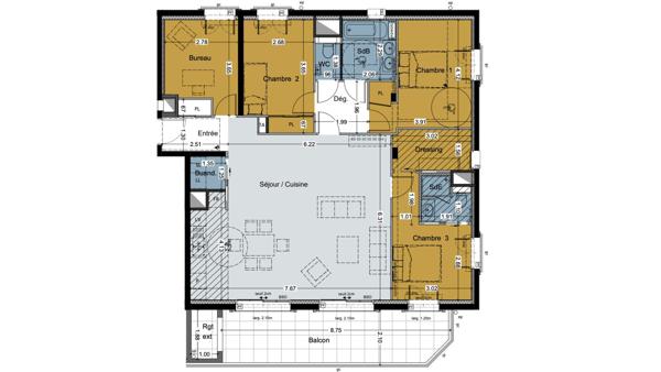 Appartement à vendre 4 pièces 112 m² Aix-les-Bains