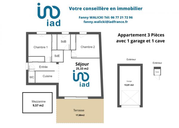 Appartement à vendre 3 pièces 60 m² Sainte-Maxime