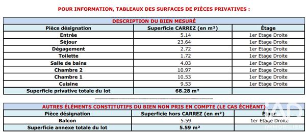 Appartement à vendre 3 pièces 68,28 m² Guyancourt