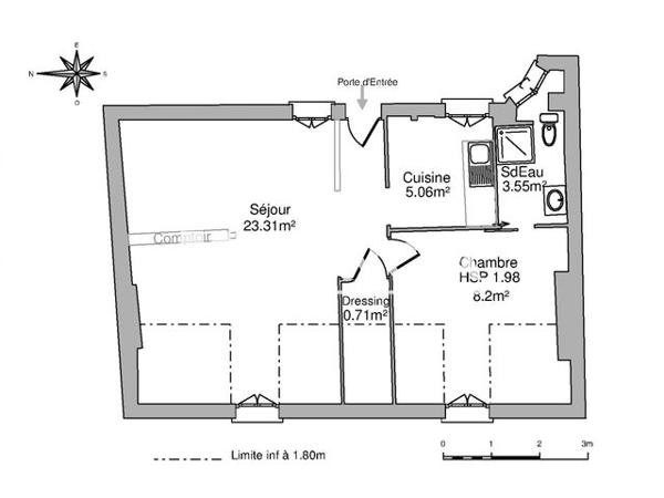Location Appartement 2 pièces 40.95 m² - 80 RUE BANNIER Orleans 45000