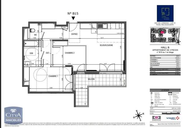 Appartement à louer 3 pièces 71.05m²