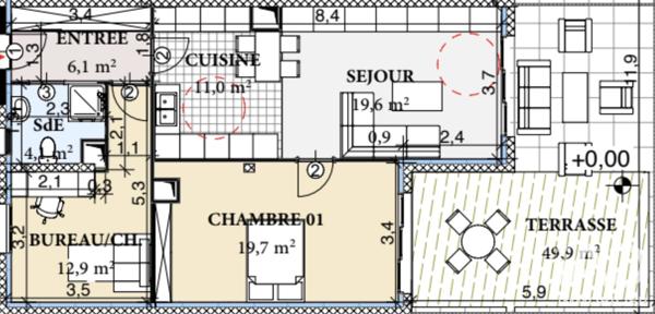 Appartement à vendre 3 pièces 73 m² Nanteuil-lès-Meaux