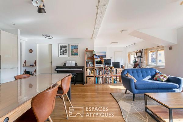 Appartement familial en dernier étage à proximité des quais de Saône