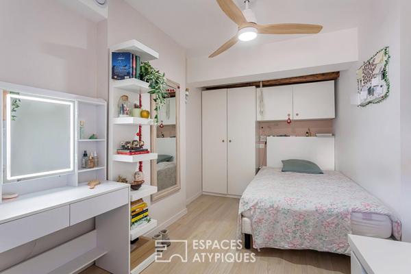 Appartement familial en dernier étage à proximité des quais de Saône