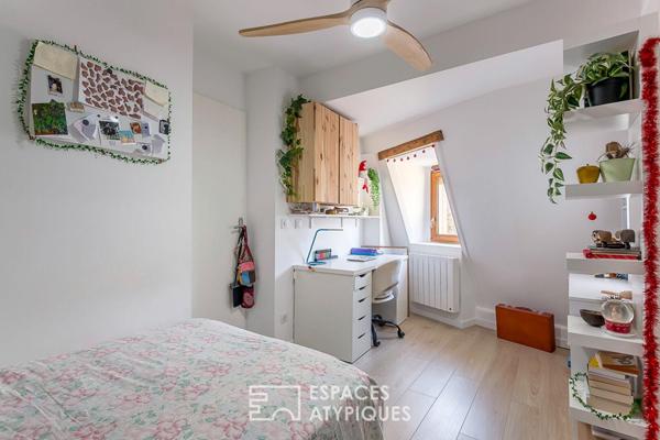 Appartement familial en dernier étage à proximité des quais de Saône