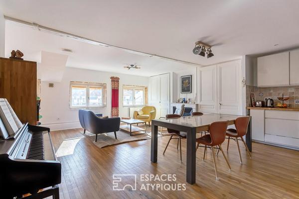 Appartement familial en dernier étage à proximité des quais de Saône