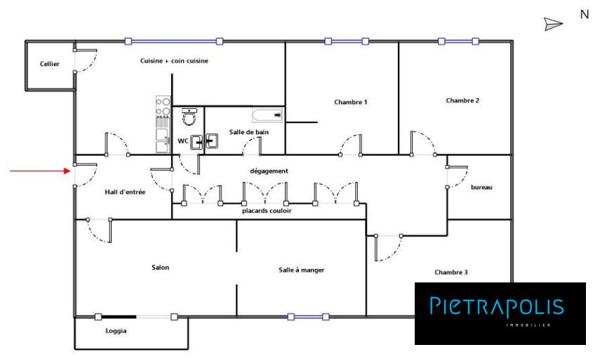 T5 98m² 3 chambres + Garage en sus