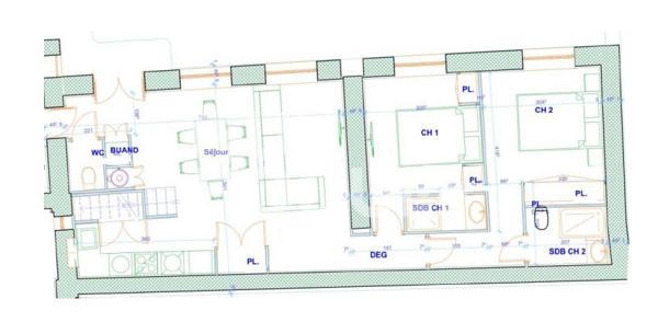 LYON 2 AUGUSTE COMTE SALA - T3 bis -72 m2 - Balcon