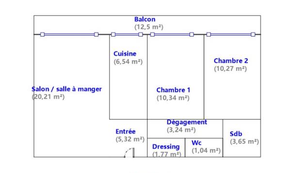 Appartement 3 pièces Paris 10 ème