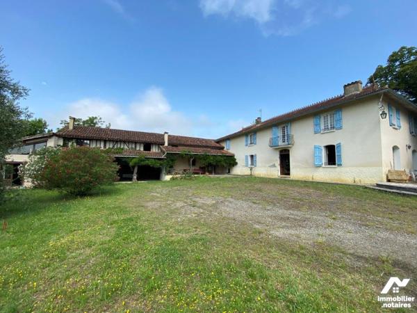 MIRANDE (32) à 8min, belle Gasconne double-corps et Gite sur 11566m² (poss 5ha en sus)