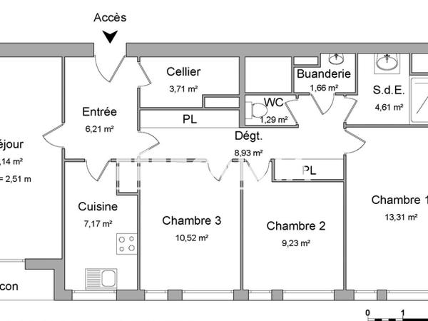 Location Appartement 4 pièces 85.78 m² - 5/7 RUE DE PROVENCE Poitiers 86000