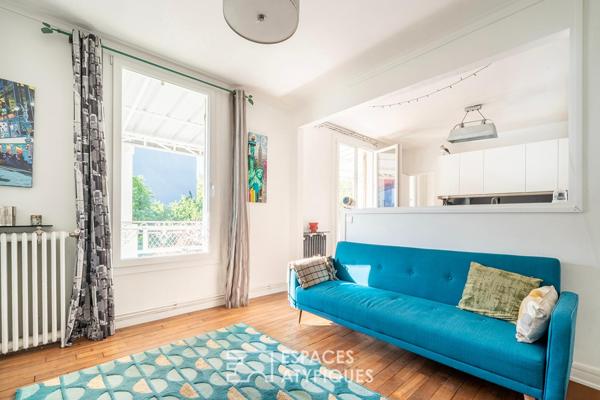 Duplex avec jardin et balcons