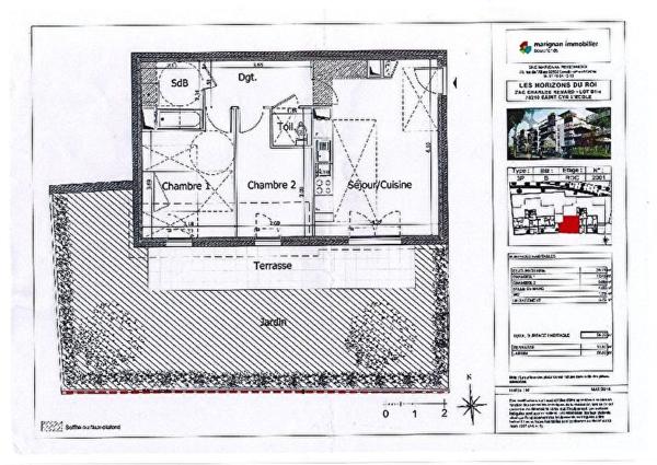 ST CYR L'ECOLE : Appartement meublé 3 pièces avec jardin et parking