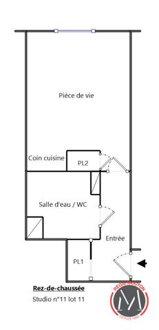 Studio LMNP 21m2 - MERMOZ - 69008 LYON