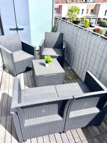 Appartement Meaux 2 pièces 44.66 m2 - balcon -2 places de stationnement - Parc du Patis