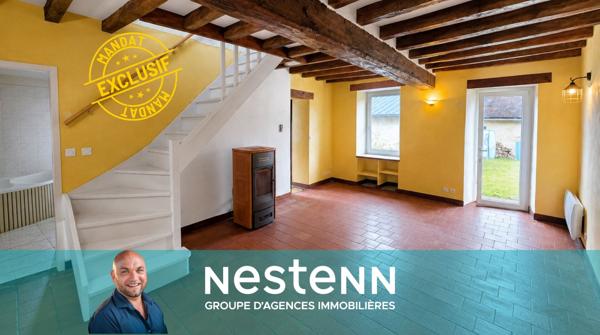 Maison rénovée à vendre proche Le Mans ? 65 m², jardin clos, terrasse, garage et poêle à granulés