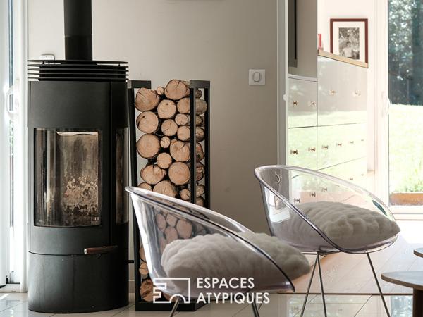 Maison familiale en ossature bois au coeur de la nature