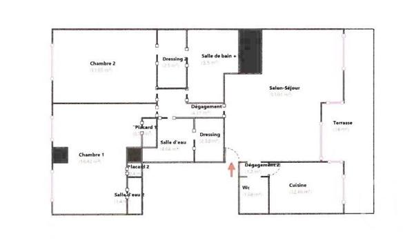 Appartement F4 à vendre  4 pièces - 117,16 m2 CAGNES SUR MER - 06