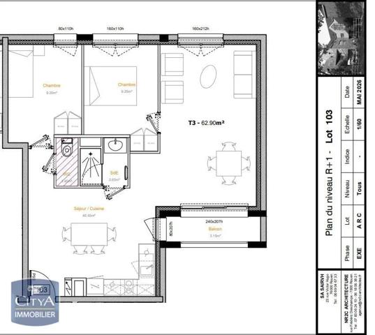 Appartement à louer 3 pièces 62.9m² Rouen (76000)