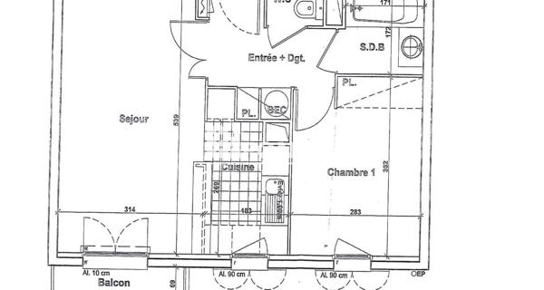 Location Appartement 2 pièces 41.1 m² - Vauréal 95490