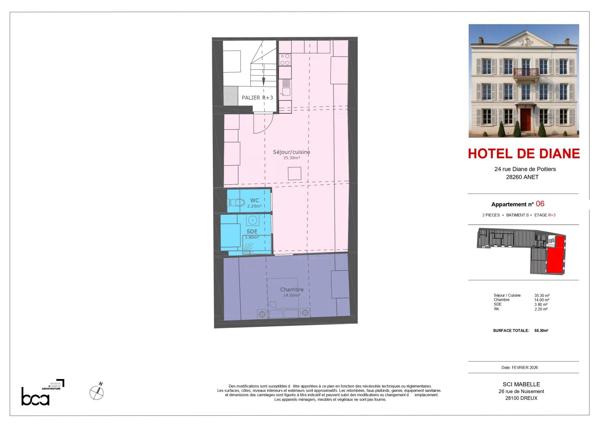 Vente                                                      Appartement
                        
                     2 pièces                      55 m2                     à Anet
