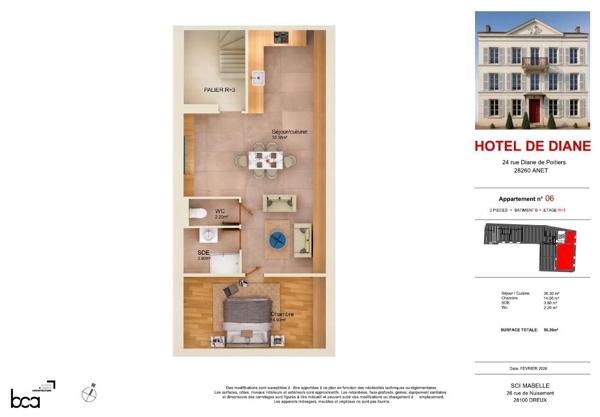 Vente                                                      Appartement
                        
                     2 pièces                      55 m2                     à Anet