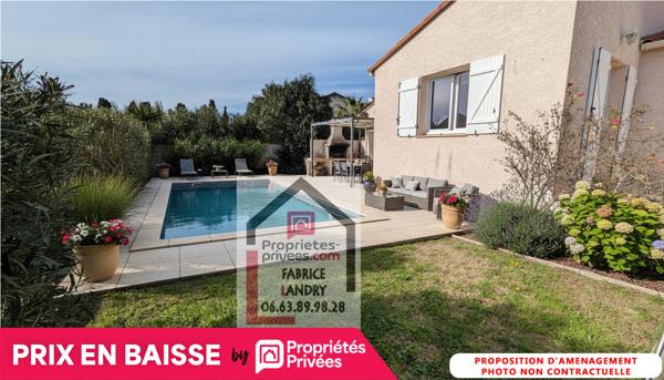 Villa 4 faces de 135 m2 sur terrain piscinable de 680 m²