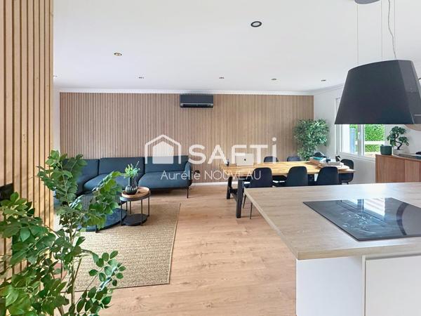 Maison de plan-pied + T2, piscine, terrasses, investissement possible
