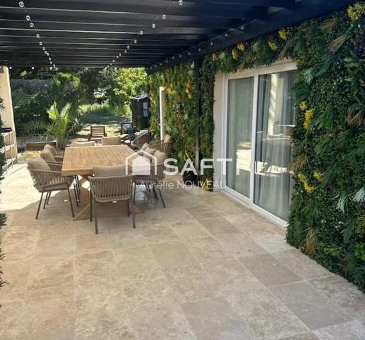 Maison de plan-pied + T2, piscine, terrasses, investissement possible