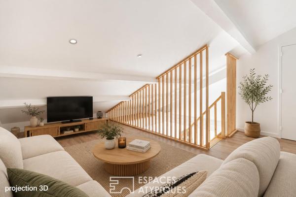 Duplex rénové à Lyon 8e.