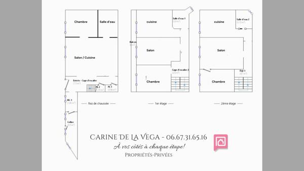 BÉZIERS ? Immeuble avec 3 T2, terrasse et balcons ? Fort potentiel locatif