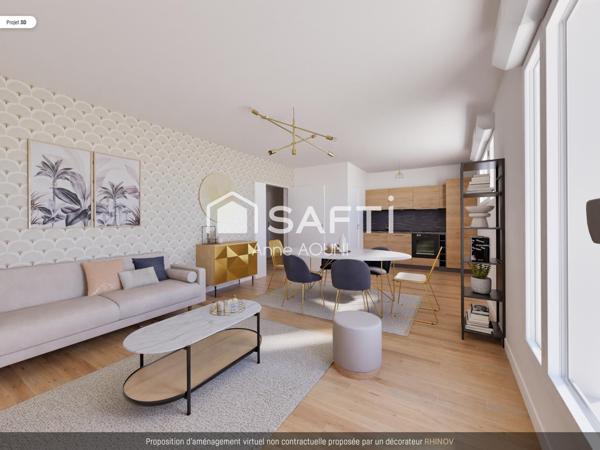 T3 avec ascenseur, 2 terrasses et 2 parkings