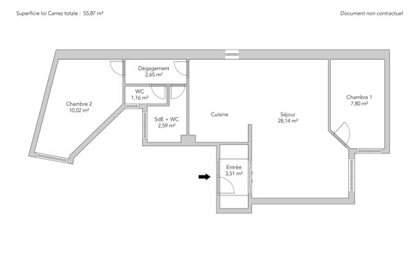 Appartement Paris 18 e - JULES JOFFRIN