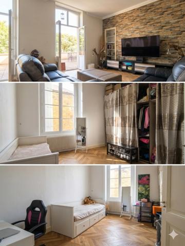 "Appartement 91 m² avec Terrasse exceptionnelle de 150 m² – " Une Maison dans le Ciel " - Plein Centre Nevers