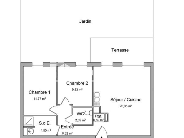 Location Appartement 3 pièces 61.75 m² - 27 QUATER RUE AUX ANGLAIS Rouen 76100