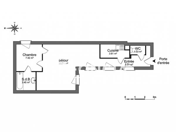 Location Appartement 2 pièces 44.03 m² - 29 GRAND'RUE Strasbourg 67000