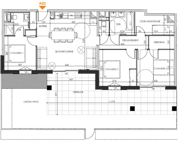 Haute Savoie (74), à vendre SAMOENS - Domaine skiable Grand-Massif - Appartement neuf T4 bis 84,55 m²