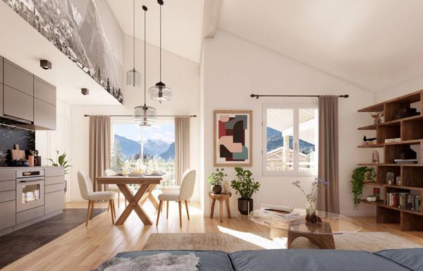 Haute Savoie (74), à vendre SAMOENS - Domaine skiable Grand-Massif - Appartement neuf T4 bis 84,55 m²