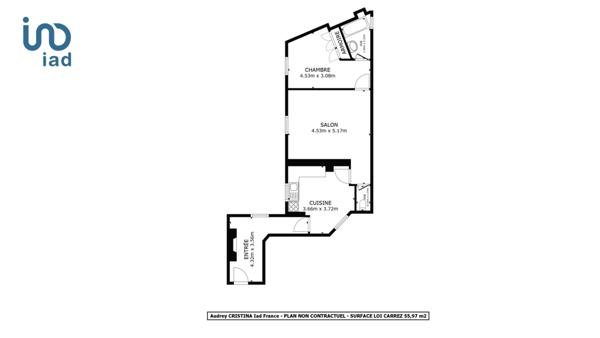 Appartement à vendre 2 pièces 56 m² Levallois-Perret
