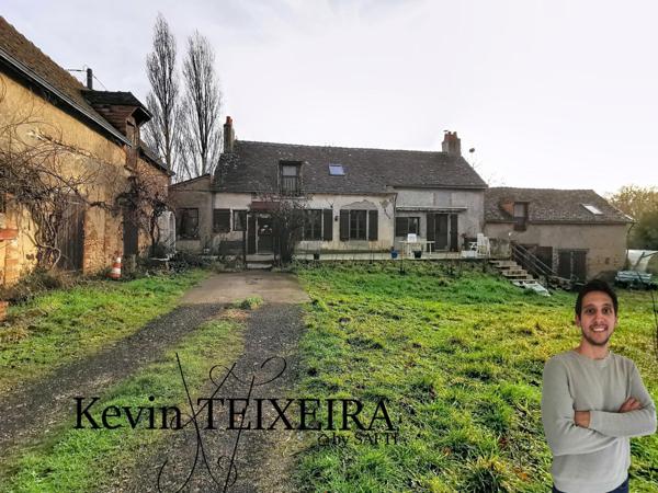 Grande maison en campagne avec 4 chambres.