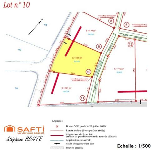 Terrain de 528 m² viabilisée (lot 10) – Le Puy