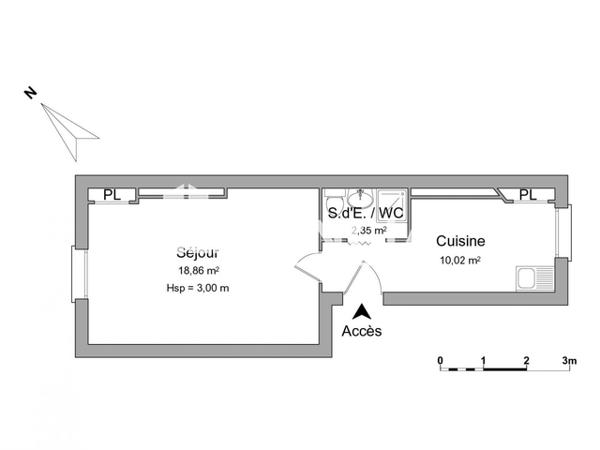 Location Studio 31.23 m² - 9 AVENUE G ET V LEMOINE Limoges 87100