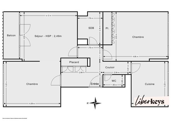 Appartement T3 de 67m² + balcon | Condorcet | Villeurbanne