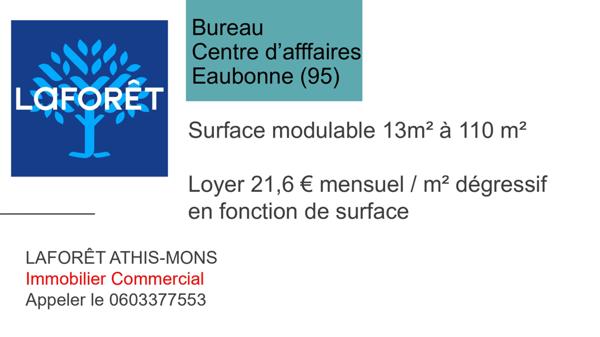 Location bureau Eaubonne - 29 m² - 626 €/mois