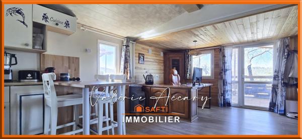 Rocbaron : Terrain de 293 m² avec chalet de 58 m², 2 chambres, terrasse, atelier...